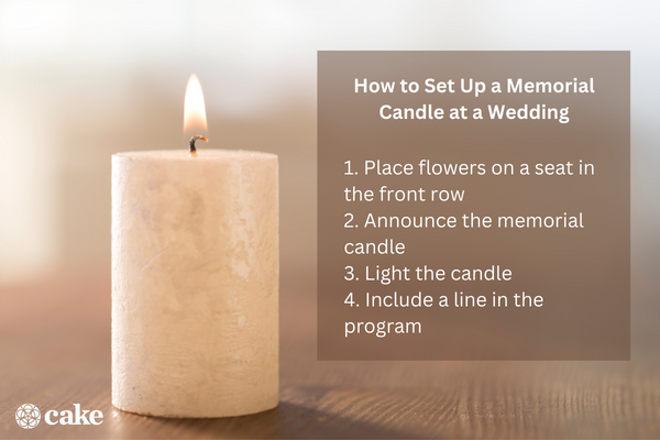 How to Set Up a Memorial Candle at a Wedding